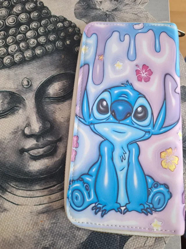 Monedero Stitch Azul y Rosa