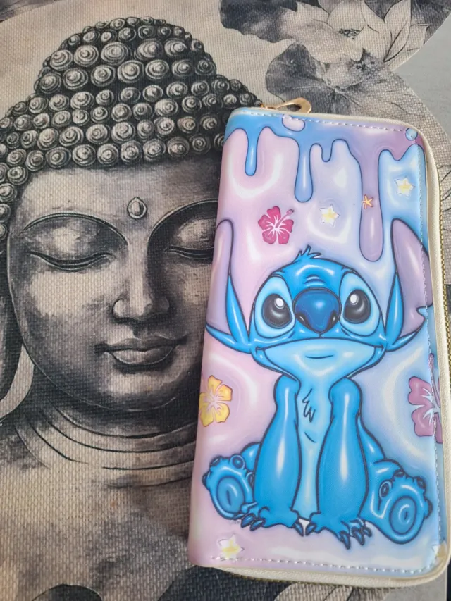 Monedero Stitch Azul y Rosa