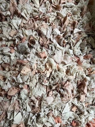 Alfombra Zara Home Pétalos Rosa Beige