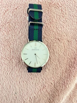 Orologio D'AMANTE bianco con cinturino blu/verde