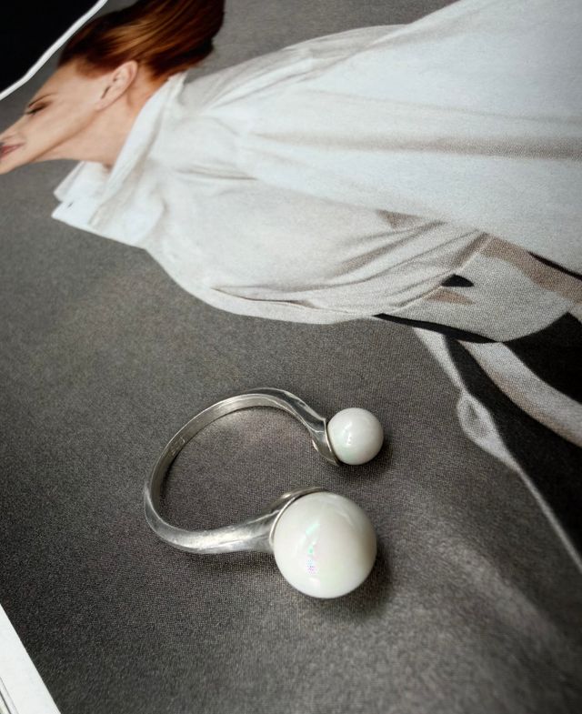 Anello in argento sterling con anelli cuff