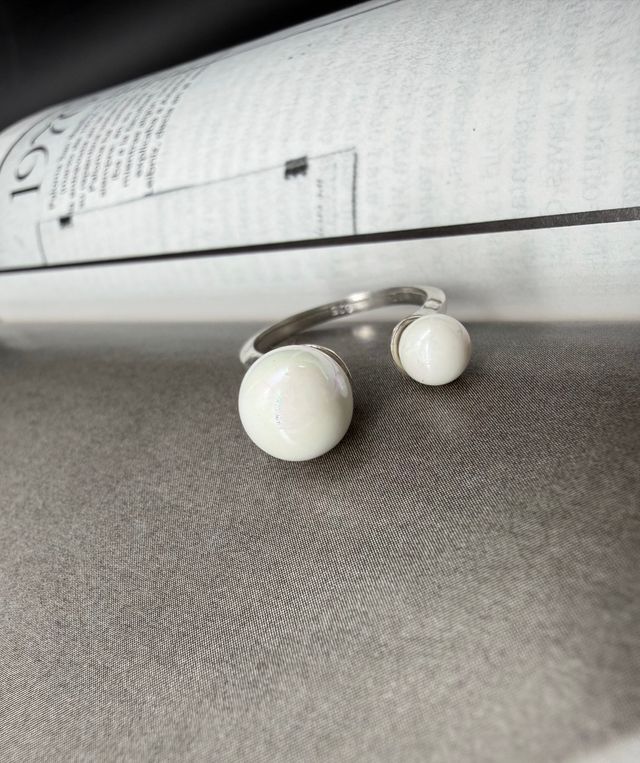 Anello in argento sterling con anelli cuff