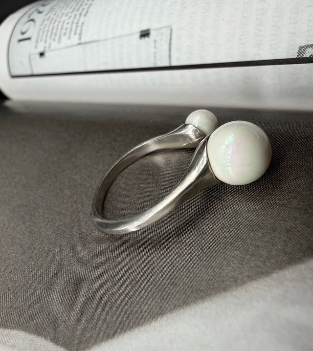 Anello in argento sterling con anelli cuff