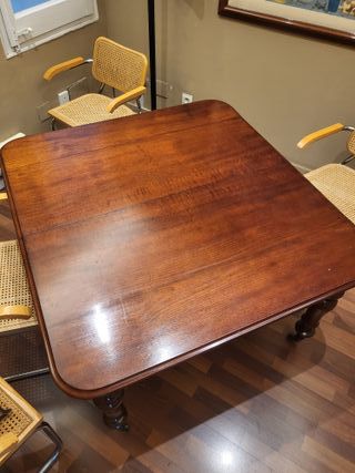 Mesa Caoba Extensible Estilo Inglés