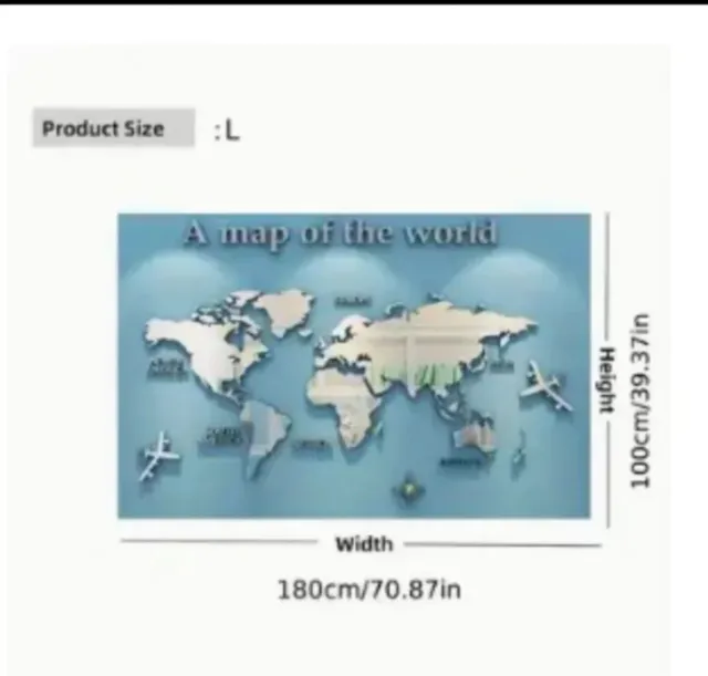 Espejo Decorativo Mapa Mundo Nuevo