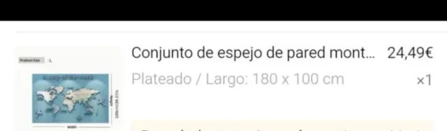 Espejo Decorativo Mapa Mundo Nuevo