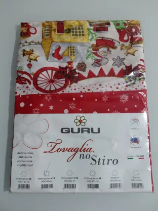 Tovaglia Natale GURU noStiro Antimacchia