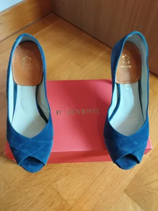Zapatos D'Alventi Azul Fiesta Mujer