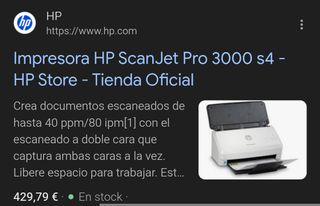 HP ScanJet Pro 3000 S4 Escáner de Documentos