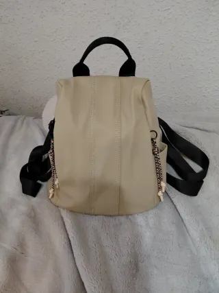 Mochila Beige Casual Minimalista