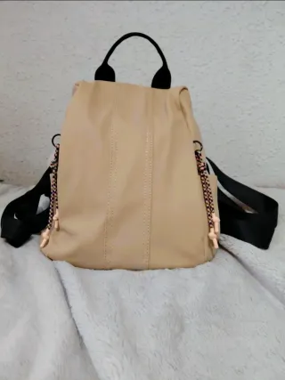 Mochila Beige Casual Minimalista