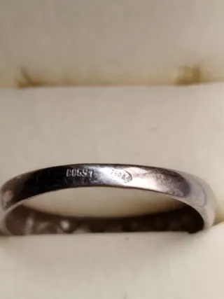 Anillo Oro Blanco con Circonitas