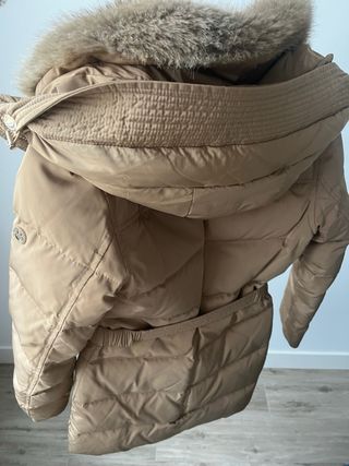 Abrigo Michael Kors beige Capucha y pelo natural