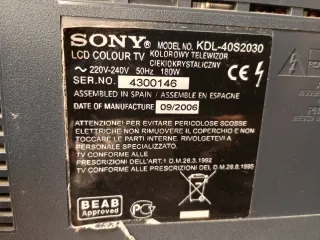 TV Sony KDL-40S2030 Negra
