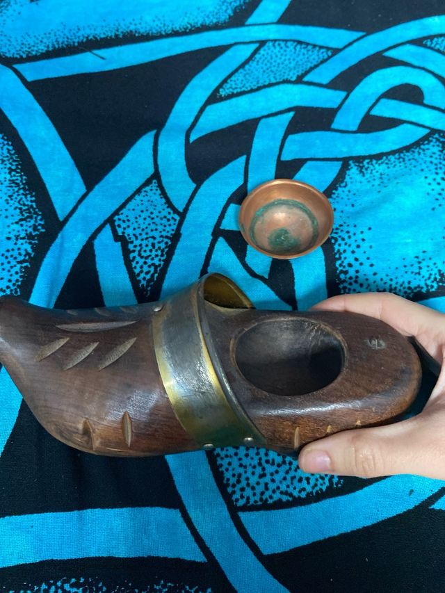 Portavelas Zueco Madera Cobre