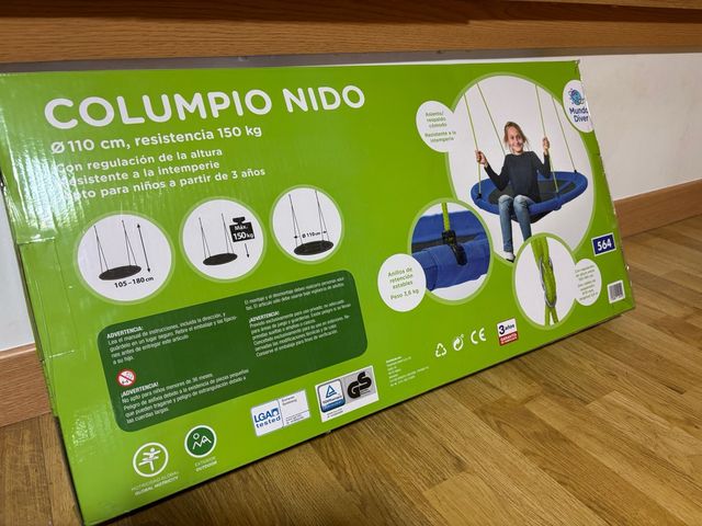Columpio Nido Ø110cm Resistencia 150kg Exterior