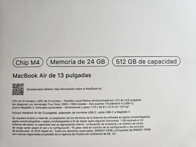 NUEVO - MacBook Air 13' M4
