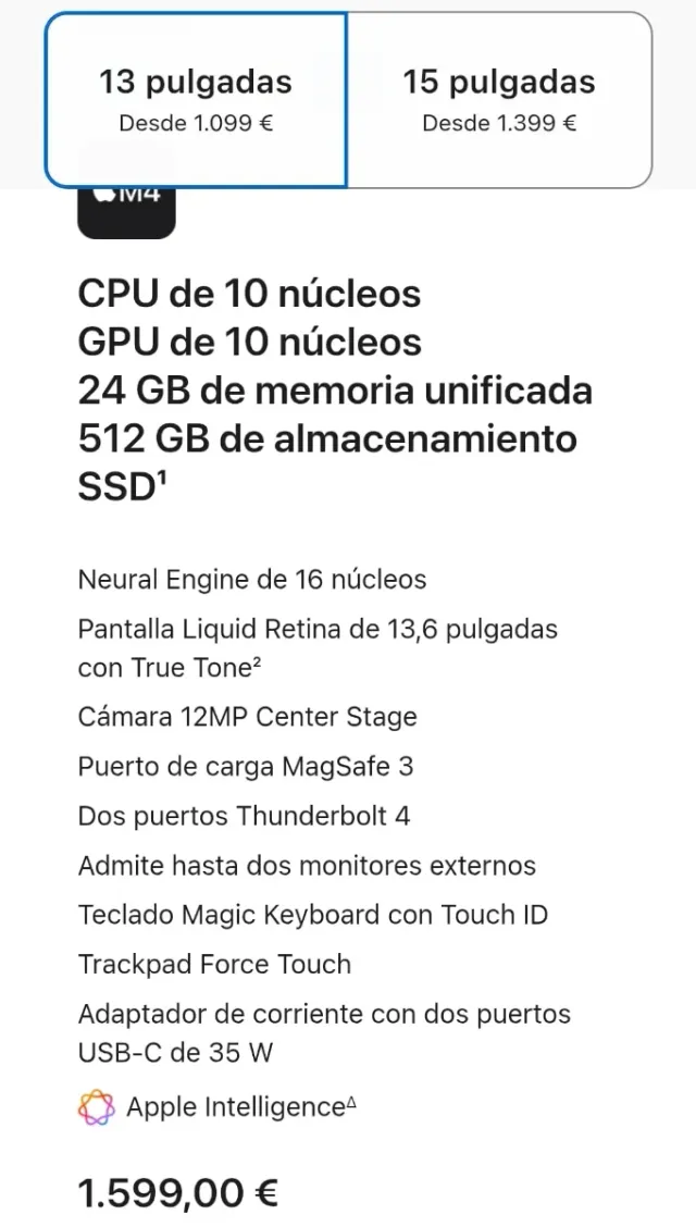 NUEVO - MacBook Air 13' M4