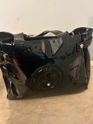 Borsa Armani Jeans vernice nera
