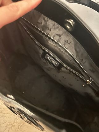 Borsa Armani Jeans vernice nera