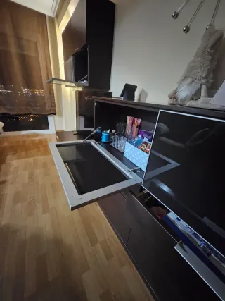 Mueble de comedor completo color wenge.