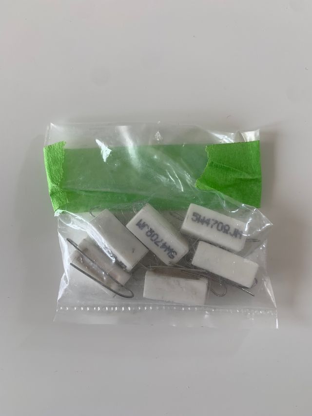 Set Resistenze Ceramiche 470 Ohm 5W
