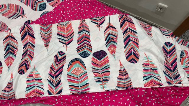 Funda Nórdica Individual Plumas Multicolor