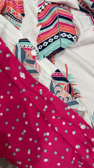 Funda Nórdica Individual Plumas Multicolor.