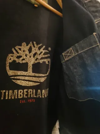 Chaqueta vaquera Timberland azul y marrón