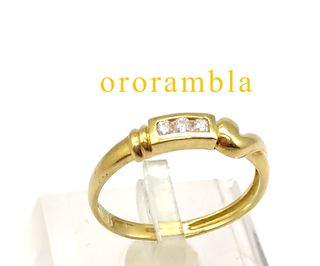 Anillo Oro 18k con Circonitas