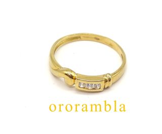 Anillo Oro 18k con Circonitas