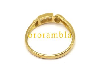 Anillo Oro 18k con Circonitas
