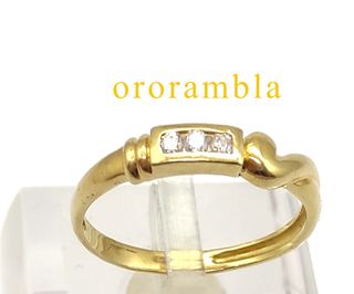 Anillo Oro 18k con Circonitas