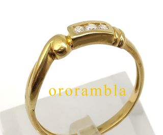 Anillo Oro 18k con Circonitas