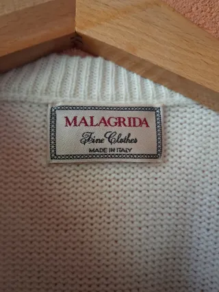 Maglione Malagrida V-neck color panna