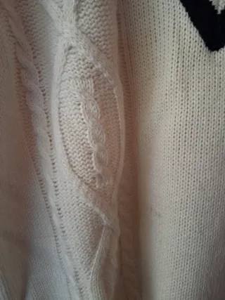 Maglione Malagrida V-neck color panna