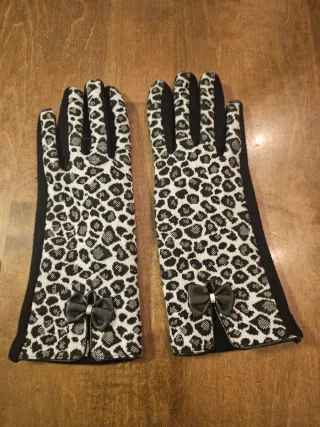 Guantes Cosayo Leopardo con Lazo Negro