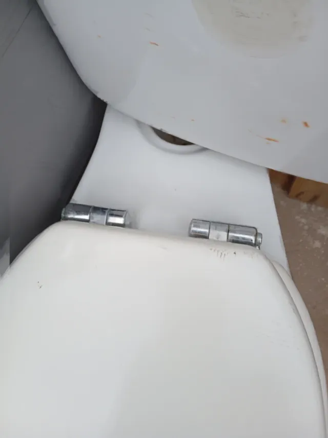 Inodoro blanco de porcelana