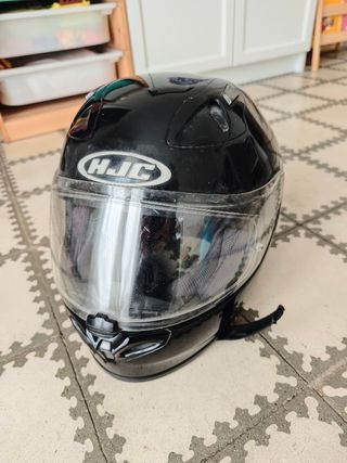 Casco Moto HJC FG17 Talla L Negro Brillo