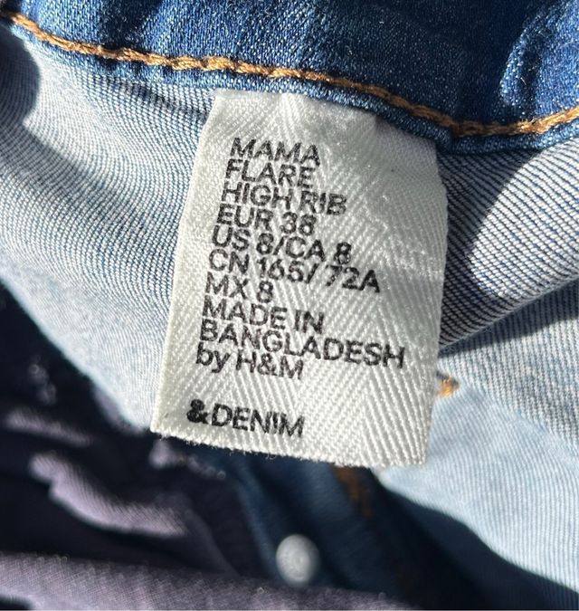 Tejano premamá flare azul