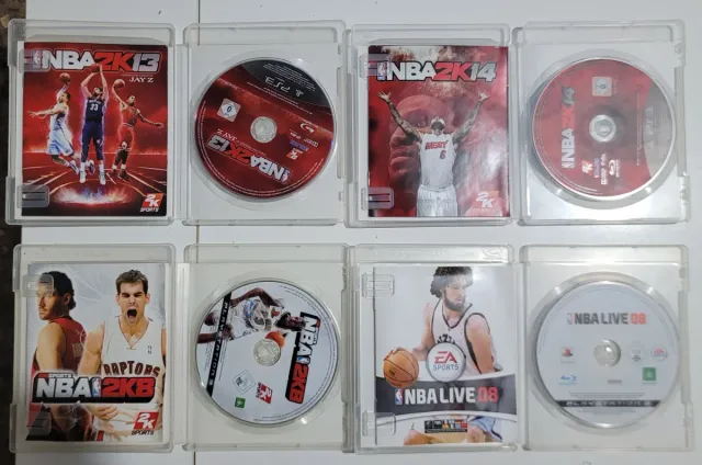 Lote 4 Juegos PS3 NBA 2K13, 2K14, 2K8, Live 08