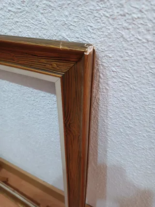 Marco de cuadro madera y dorado