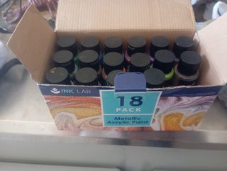 Set 16 Pinturas Acrílicas Metálicas