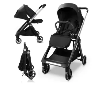 Silla de paseo negra plegable