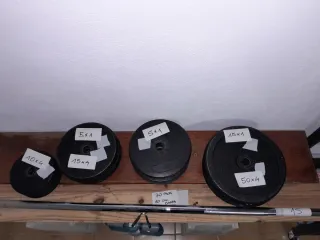 Pesas Gimnasio - Discos y Barra