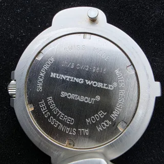 Reloj Hunting World sportabout con brújula, acero.