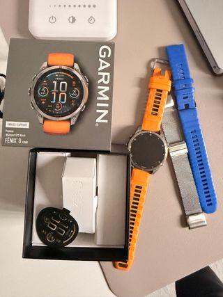 Garmin Fenix 8 Zafiro Titanio Naranja