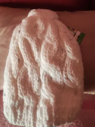 Gorro Blanco con strass plateado de Roxy