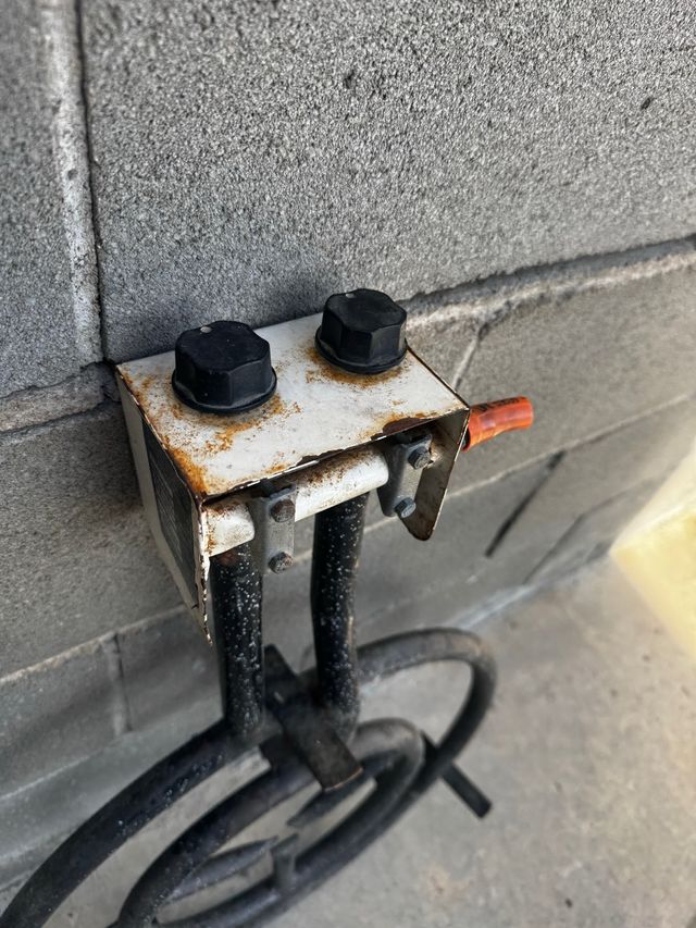 Estrebes de cocina  de gas butano con soporte metá