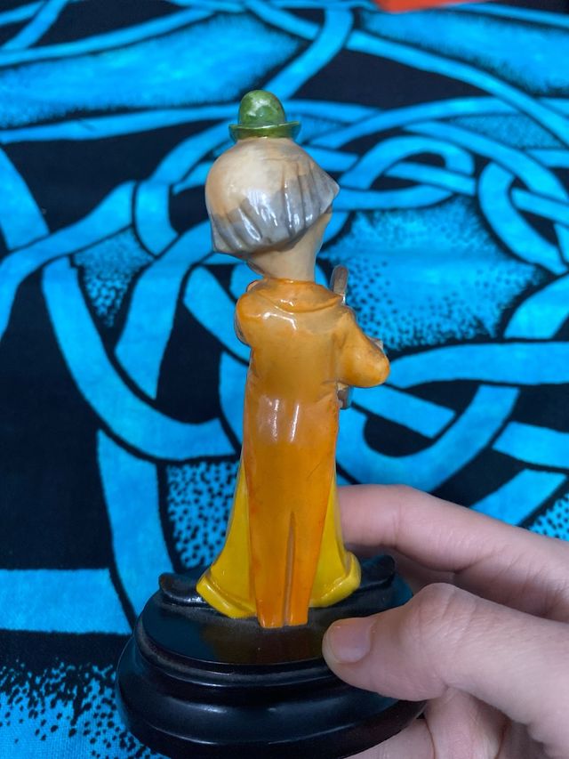 Figura payaso porcelana con platillos